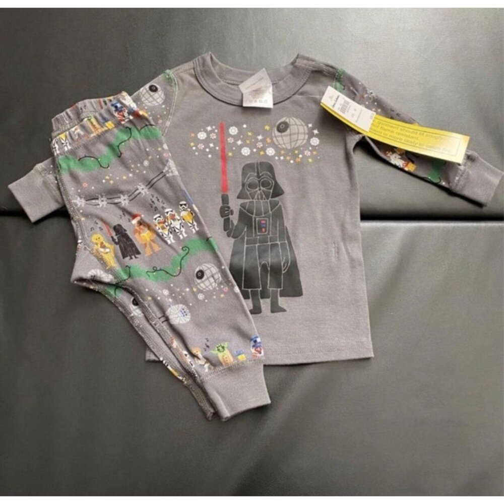 NWT Hanna Andersson Star Wars Christmas Darth Vader Pajama Set Baby Boys Size 3/